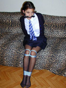 Schoolgirl bondage