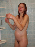 Amazing pregnant beauties willingly undressing and showing their naked goods.
